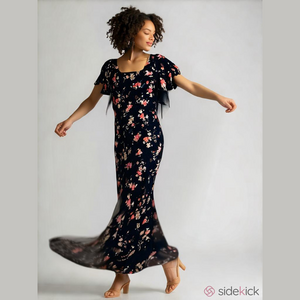 Vintage Dress Barn Long Floral Floaty Summ…